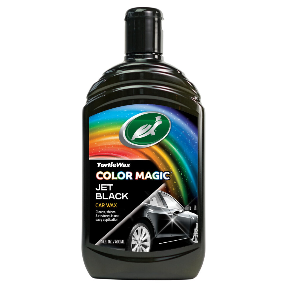 Turtle Wax 52708 Color Magic Car Paintwork Polish Restores Colour & Shine 500Ml Black