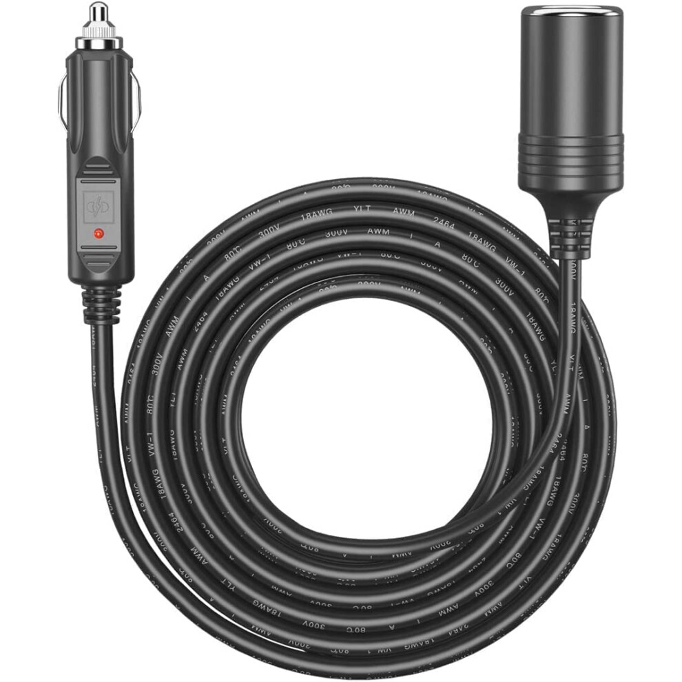 5M 12V/24V Vehicle Cigarette Lighter Power Extension Cable ? 10A 120W Inline Socket For Tyre Inflators Vacuums & Portable Tools Heavy Duty Lead Tough 8000003742503