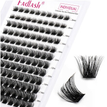 FADLASH Individual Cluster Lashes Extensions 120Pcs 40D 0.07 D Curl 8-16mm Mixed Trays Eyelashes DIY Multiple Shapes Eyelash Customize Your Look at