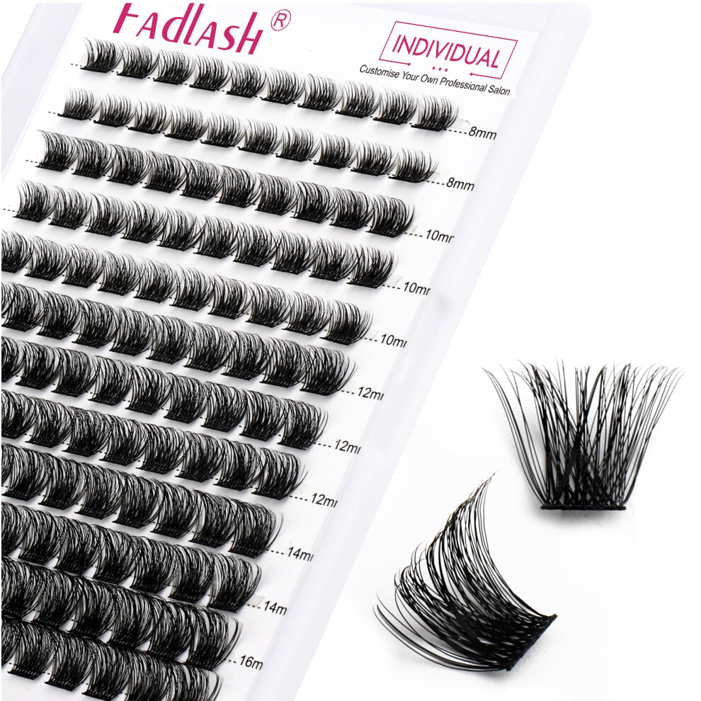 Fadlash Individual Cluster Lashes Extensions 120Pcs 40D 0.07 D Curl 8-16Mm Mixed Trays Eyelashes Diy Multiple Shapes Eyelash Customize Your Look At