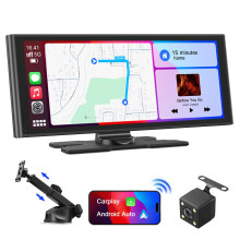 Avylet 9.26" Wireless Apple Carplay Android Auto Screen with Backup Camera, Portable Car Stereo, Car Audio Receivers, HD Touchscreen, GPS