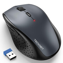 TECKNET Wireless Mouse for Laptop, 4800 DPI Optical Computer Mice with 6 Adjustable Levels, 30 Months Long Battery Life 2.4G Cordless USB Silent Mouse