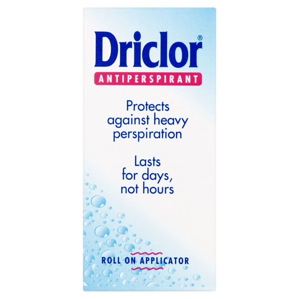 Driclor Antiperspirant Roll On Applicator 20 Ml, Strong Antiperspirant For Excessive Sweating