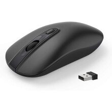 Wireless Mouse, 2.4G Slim Portable Wireless Mouse for Laptop Silent Mouse Ergonomic Cordless Design with USB Nano Receiver Compatible with PC Mac