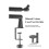 Microphone Bracket, Adjustable 360  Suspension Arm, Adjustable Rod Microphone Bracket, with Desktop Mounting Clip,B 8