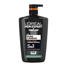 L'Or?al Men Expert, Pure Carbon, 5-in-1 XXL Shower Gel, A Total Action Body, Face, Hair Wash, Shave and Moisturiser Powered By Carbon, Total 5-in-1