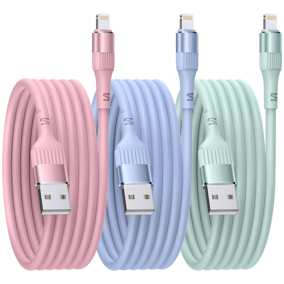 Nebite Iphone Charger?3Pack 6Ft/1.8M Mfi Certified Lightning Cable Fast Charge Tpe Long Iphone Charging Cable Compatible With Iphone 14 13 12 11 Pro 8000003748864