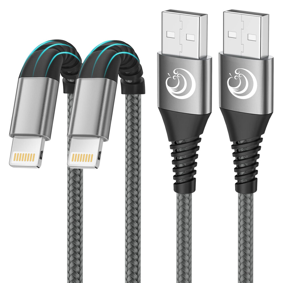 2Pack 2M iPhone Charger Cable MFi Certified Lightning Cable Fast Charging Braid - Image 3