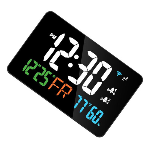 USB Plug WiFi Desktop Clock Intelligent Thermometer Hygrometer with Digital LED Display WIFI Auto-Calibration Tools 2