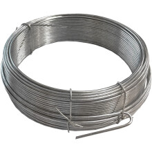 Merriway BH00327 Galvanised Garden Wire, 2mm x 20 Metres (65ft) 12 Gauge 5/64 inch Thickness, Grey,Grey