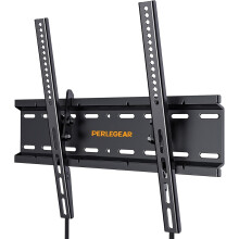 Perlegear TV Wall Bracket for 26-60 inch TVs up to 52kg, Sturdy Tilt TV Bracket with VESA 75x75-400x400mm, 55 Inch Slim Wall Mount with Safe Pull