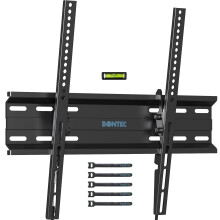 BONTEC Ultra Slim TV Wall Bracket, Tilting TV Wall Mount for 23-60 Inch Flat and Curved TVs, Low Profile Wall Mount 30mm from Wall, Universal TV Mount