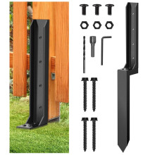 1PC Heavy Duty Fence Post Repair Stakes, Steel Fence Post Repair Kit with Nails, Drill, Garden Fence Ground Spike for Reinforcement, Ground Spike for