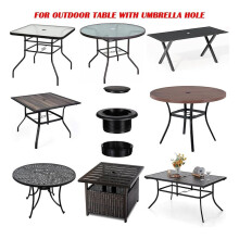 Patio Table Umbrella Hole Ring Plug Cap Set for Outdoor Parasol Table Hole Cover Insert Pole Stabilizer Parts
