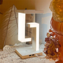 Drijvende LED-Bureaulamp met Draadloos Opladen, Nachtlampje met Aanraakbediening, Decoratieve Lamp voor de Slaapkamer