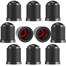 TCPENG 10PCS Tyre Valve Caps, with O Seal Ring, Universal Stem Dust Covers for SUV, Cars, Bike, Motorcycles, Trucks, Heavy-Duty, Airtight Seal,