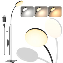 Mojimdo LED Floor Lamp, 10W Reading Standing Lamps with 3 Color Temperature & 5 Brightness Levels, Dimmable Floor Lamp for Living Room, Bedroom,