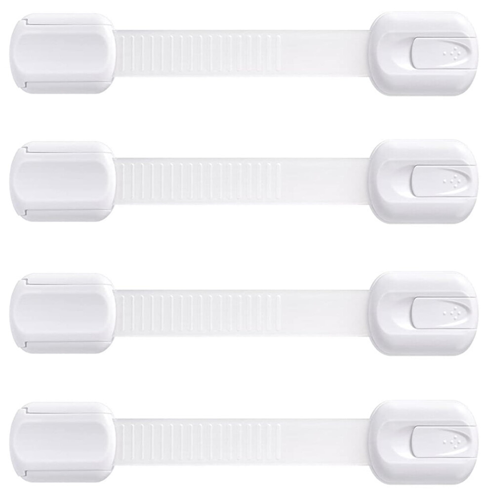 Booboo? (4 Pack) Child Proof Refrigerator Lock Fridge Door Locks | Baby Proof Your Cabinet Drawers, Dishwasher, Garbage Trash Can & Cupboards With 5051225971731