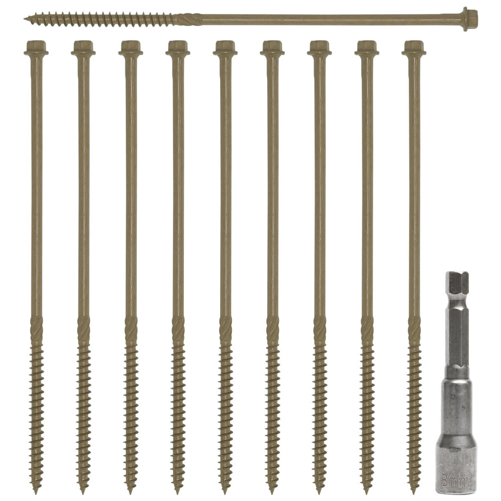 Photos - Nail / Screw / Fastener Woodside Hex Head Exterior Decking/Landscaping Sleeper Bed Fixing Screws, 6.7mm x 150/200/250mm, Pack of 50-200mm