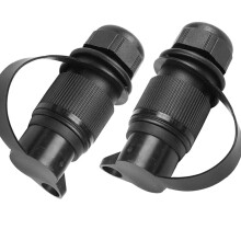 ETUKER 2x3 Pin Trailer Plug,3 Pin Tractor Plug Connectors with Flat Terminals for Agricultural Machinery