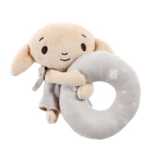 Rainbow Designs Harry Potter Dobby Plush Baby Rattle - Soft Sensory Toy for Newborns ? Suitable from Birth Ring Rattle for Early Development ?
