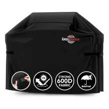 GrillTough Heavy Duty BBQ Grill Cover for Outdoor Grill ? Waterproof, Weather Resistant, UV & Fade Resistant with Adjustable Straps ? Gas Grill Cover