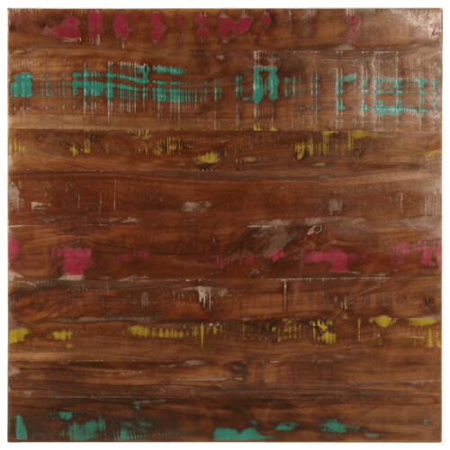 VidaXL (reclaimed wood(multicolour), 80 x 80 cm) vidaXL Table Top Replacement Board Dining Table Top Rectangular Solid Wood