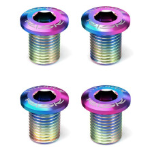 RISK 4pcs Road Bicycle Disc Kit Screws Titanium Alloy Chainring Bolts for Road Bikes 5800 UT6800 R8000 DA9000 R9100