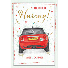 Piccadilly Greetings Driving Test Passed Congratulations Card Car - 7 x 5 inches