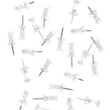MUUZLL Pin, 200Pcs Clear Push Pins, 3/8-Inch Steel Tip & 1/2-Inch Plastic Tip, Heavy Duty, Rustproof, Minimalist Style