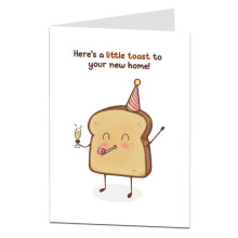 LimaLima Funny New House Housewarming Card Here's A Toast To Your New Home