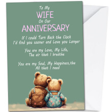 Anniversary Card for Wife, A5 Size, High Gloss, United Kingdom