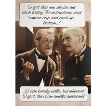 Greeting Card (PLK5509) Humour Birthday - Deodorant Stick - Two Men Discussing