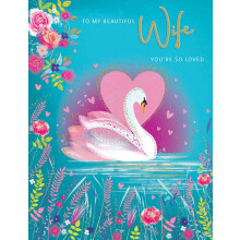 Modern Birthday Card Wife - 8 x 6 inches - Piccadilly Greetings