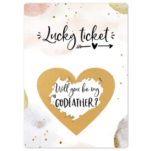 Jolicoon Will you be my godfather scratch card - Godfather proposal scratch card