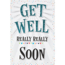 Piccadilly Greetings Piccadilly Greetings Modern Get Well Soon Card- 7 x 5 inches A11