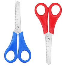 2Pcs Blunt Tip Kids Scissors with cm Scale, Children Safety Scissors for DIY Craft, K