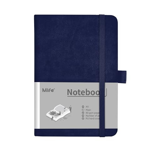Mlife A5 Blank Journal Notebook Plain Notebook, College Ruled Notebook, 192 Pages, 5.