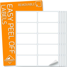 Easy Peel Labels 6x3 cm - 100 Durable Easy Peel Off Labels, Perfect for Organising & Labelling | Remove Effortlessly with Our Premium Easy Peel Stick