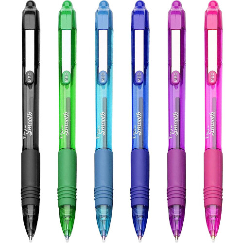 Zebra Z-Grip Smooth - Retractable Ballpoint Pen - Assorted Pack of 6