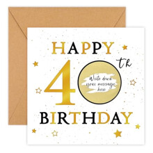 WenmthG 40th Birthday Cards with Envelope - Scratch Cards with Scratch off Stickers -