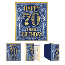 Gcardist 2025 70th Birthday Greeting Card, 70 Year Old Birthday Gift Card,Memory Back