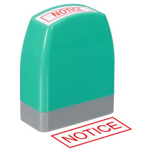 PATIKIL Notice Notice Stamp Self Inking, Red Ink Refillable Office Business Stamp Pre