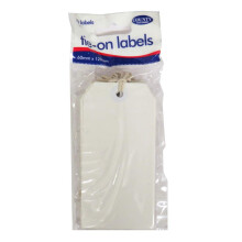 White Colour tie-on Luggage Labels 60x120 mm Strung Tags - Pack of 10