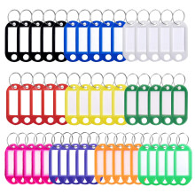 YuZhou 50 PCS Key Tags,Key Fobs Labels Rings Name Tags Key Label Tags with Split Ring Paper Plastic Key Tags with Labels Heavy Duty for Luggage Pet