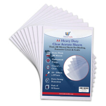 Acetate Sheets Clear Heavy Duty Acetate Sheet 240 Micron Extra Thick Plastic PVC Shee