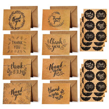 Yoolly 8 Pack Thank You Cards, Thank You Greeting Cards Multipack with Envelopes and
