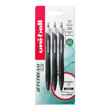 uni-ball Jetstream Sport Fine, Black Fine Ballpoint Pens, Dries Instantly, 1.0mm