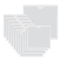 HLIWS Adhesive Horizontal Plastic Card Sleeves-12 pcs Card Plastic Pocket Holder,Wate