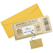 Golden Ticket Scratch-off Cards with Envelopes, Scratch & Reveal Surprise Ticket for